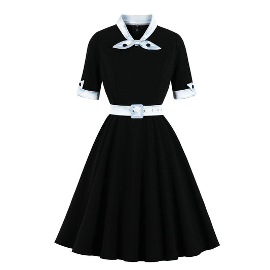 Women Fashion Dress 1950s Vintage Fit and Flare Knee Length Cocktail Dresses